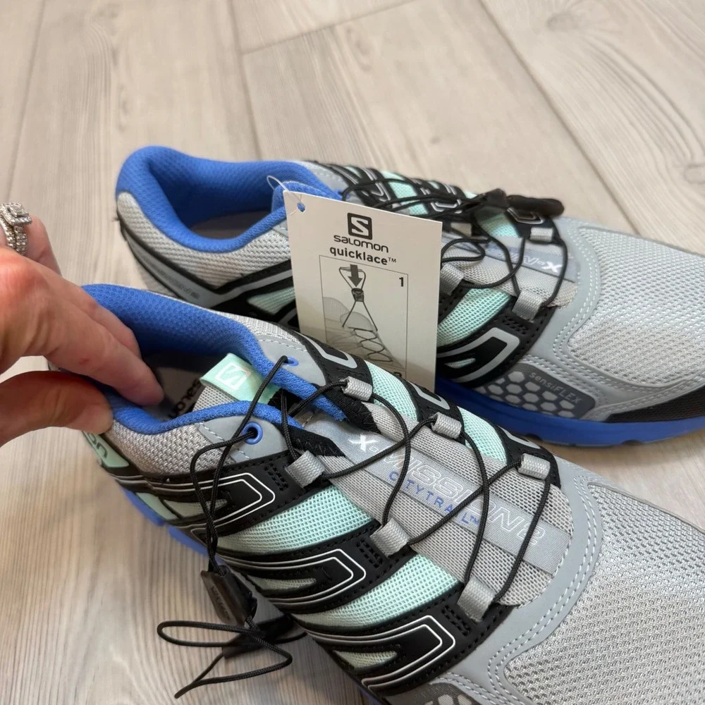 Salomon X-Mission 2 W Womens Trail Running Shoes Blue Grey L36948600 10.5 NEW